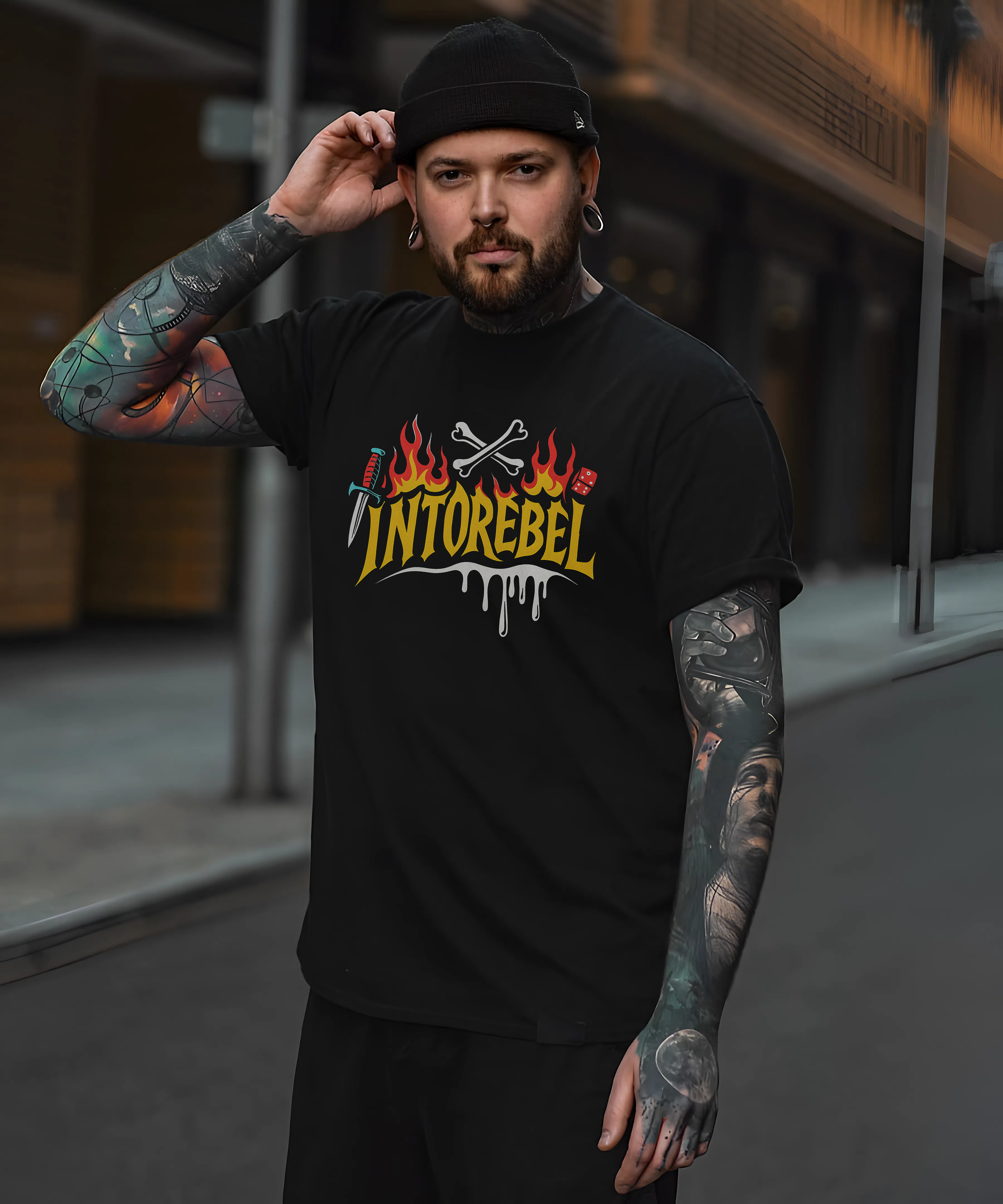 Brain Freeze (Black) - Regular T-Shirt