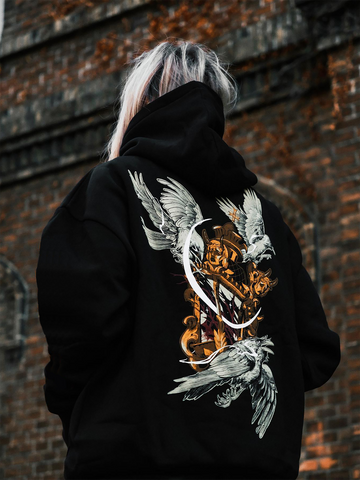 Torch Of Bloom (Black) - Oversize Hoodie