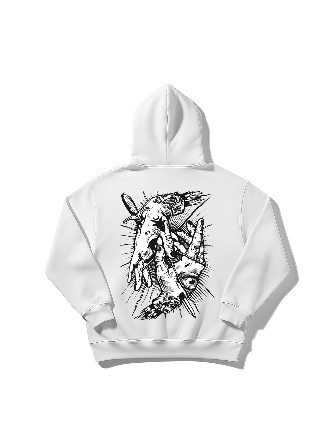 Think Twice (White) - Oversize Hoodie