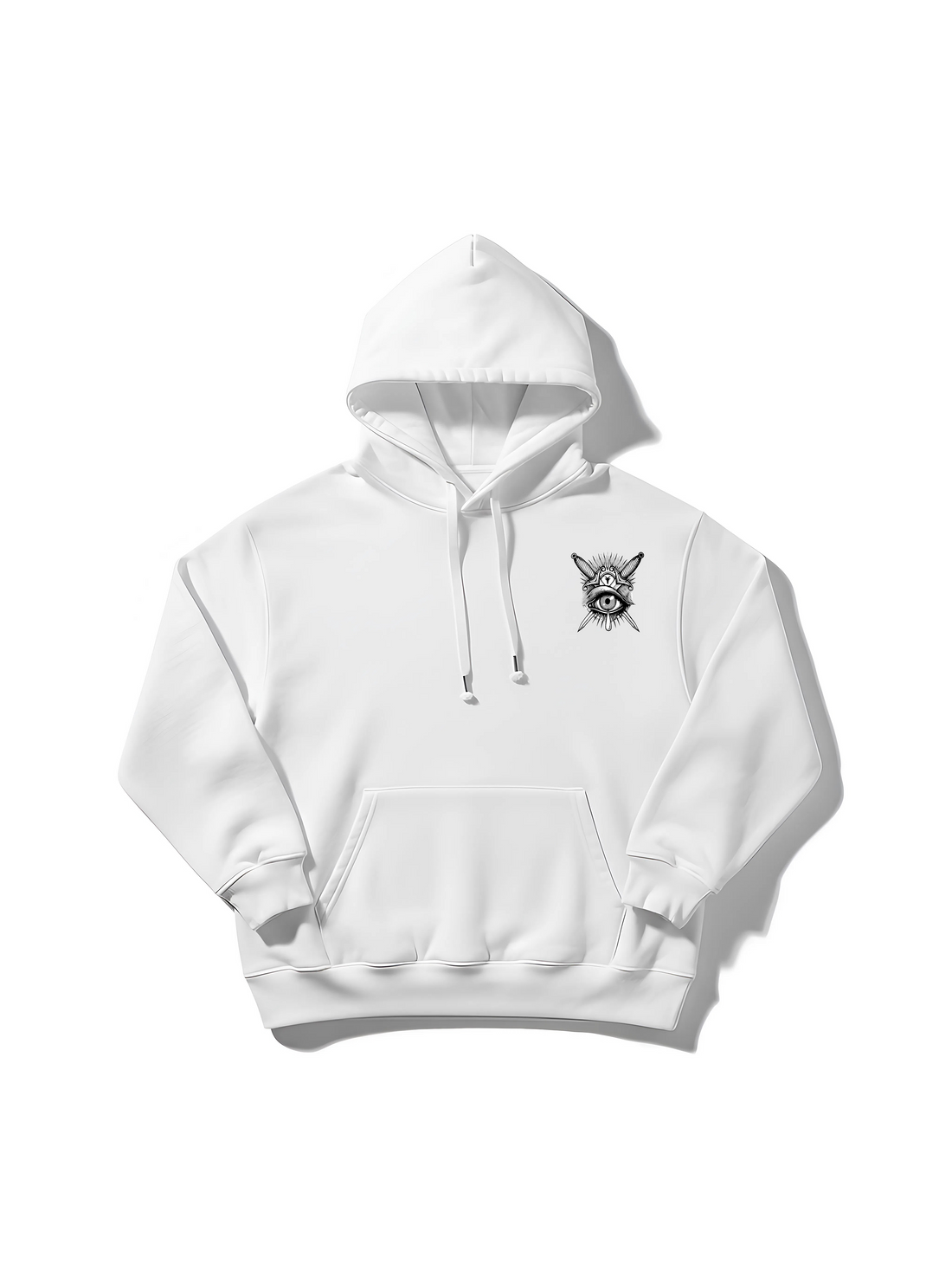Think Twice (White) - Oversize Hoodie